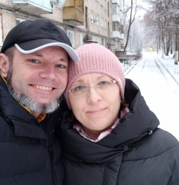 Василий Жигалов с женой