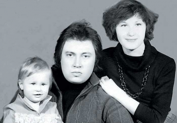 Сергей с женой и дочерью, начало 1980 годов