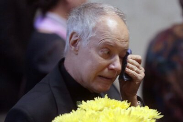 Конкин на похоронах дочери